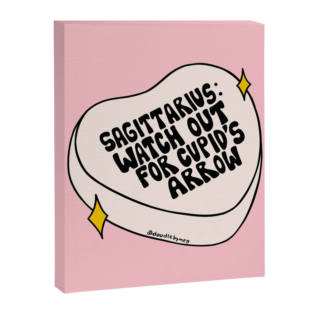 Sagittarius Conversation Heart Canvas Print Gallery Image 8