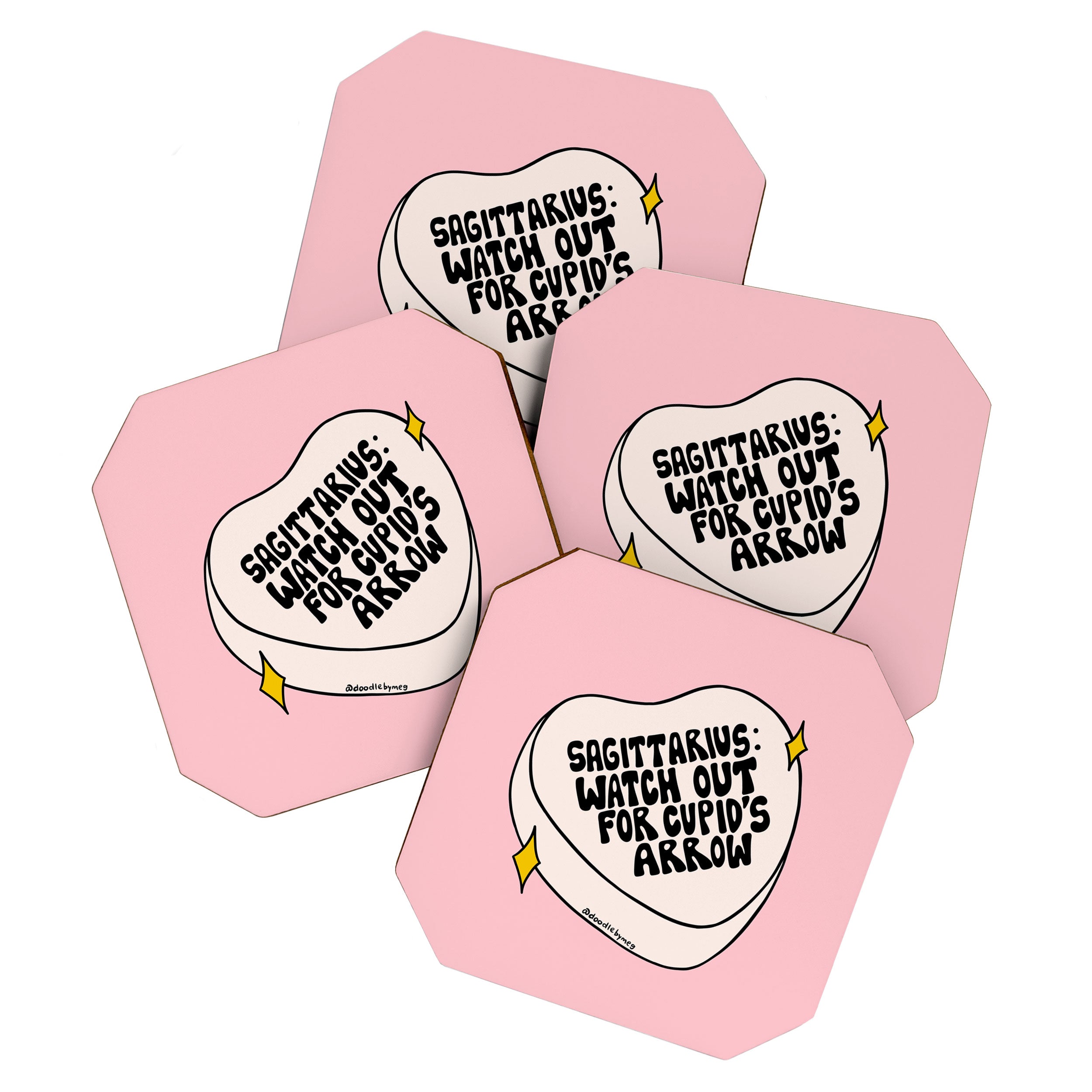 Sagittarius Conversation Heart Coaster Gallery Image 1