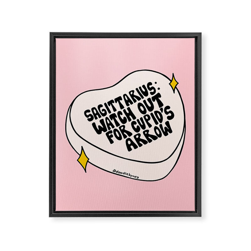 Sagittarius Conversation Heart Framed Canvas Print Gallery Image 8
