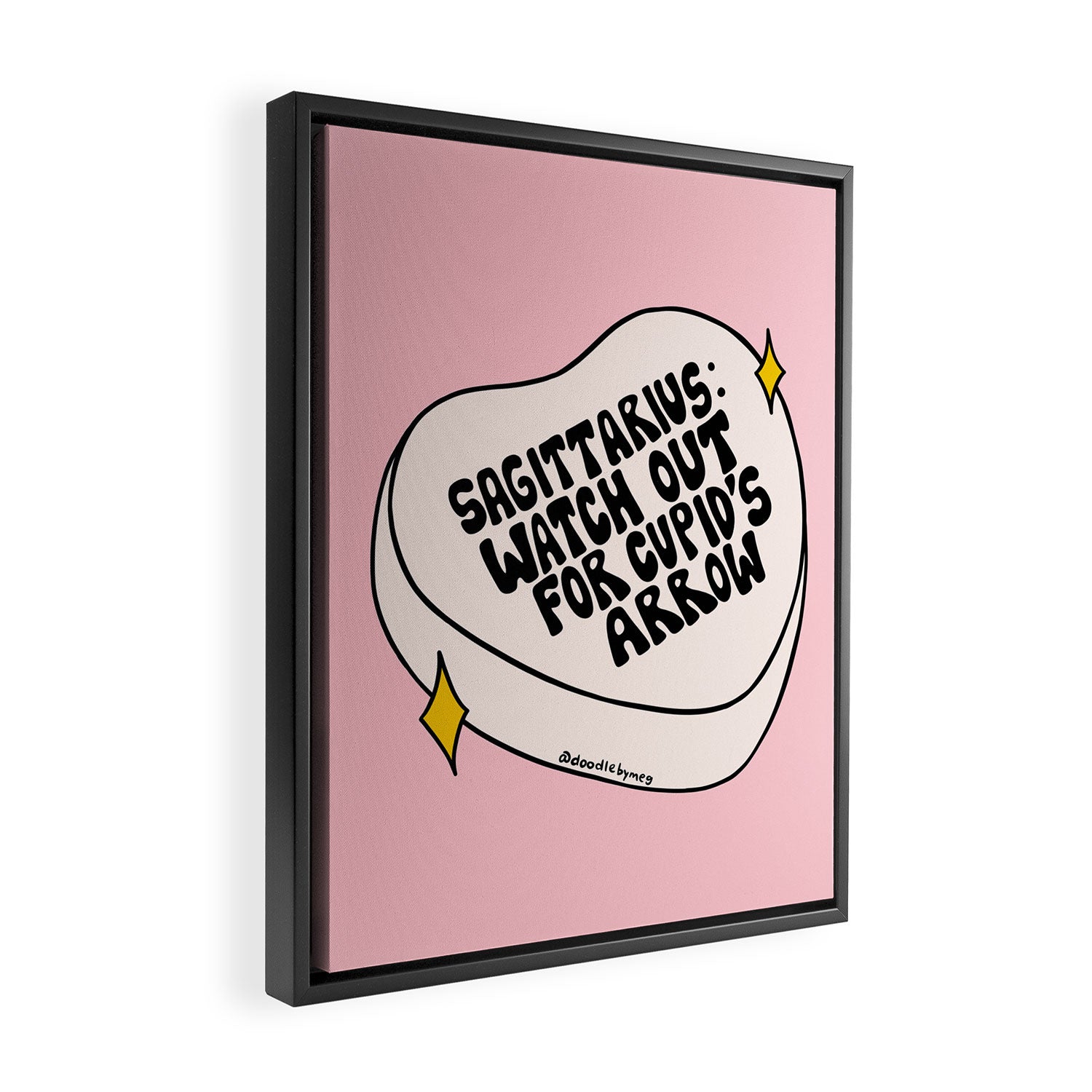 Sagittarius Conversation Heart Framed Canvas Print Gallery Image 2