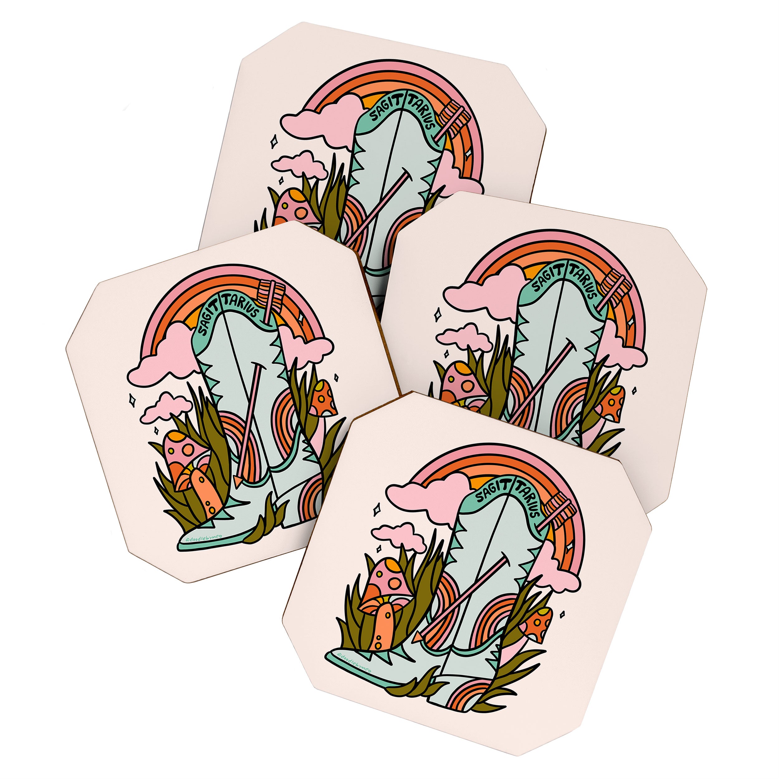 Sagittarius Cowboy Boots Coaster Gallery Image 1