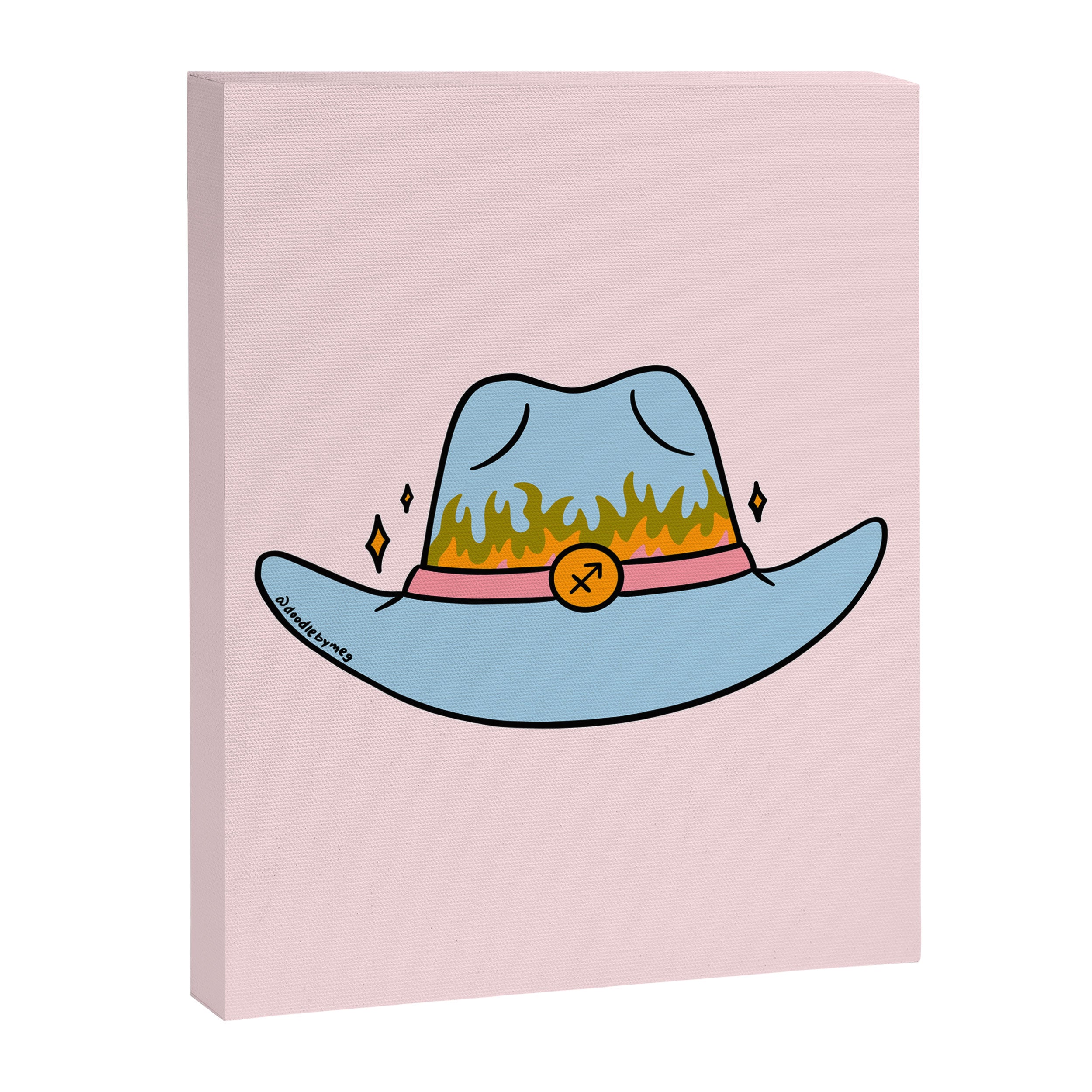 Sagittarius Cowboy Hat Canvas Print Gallery Image 8