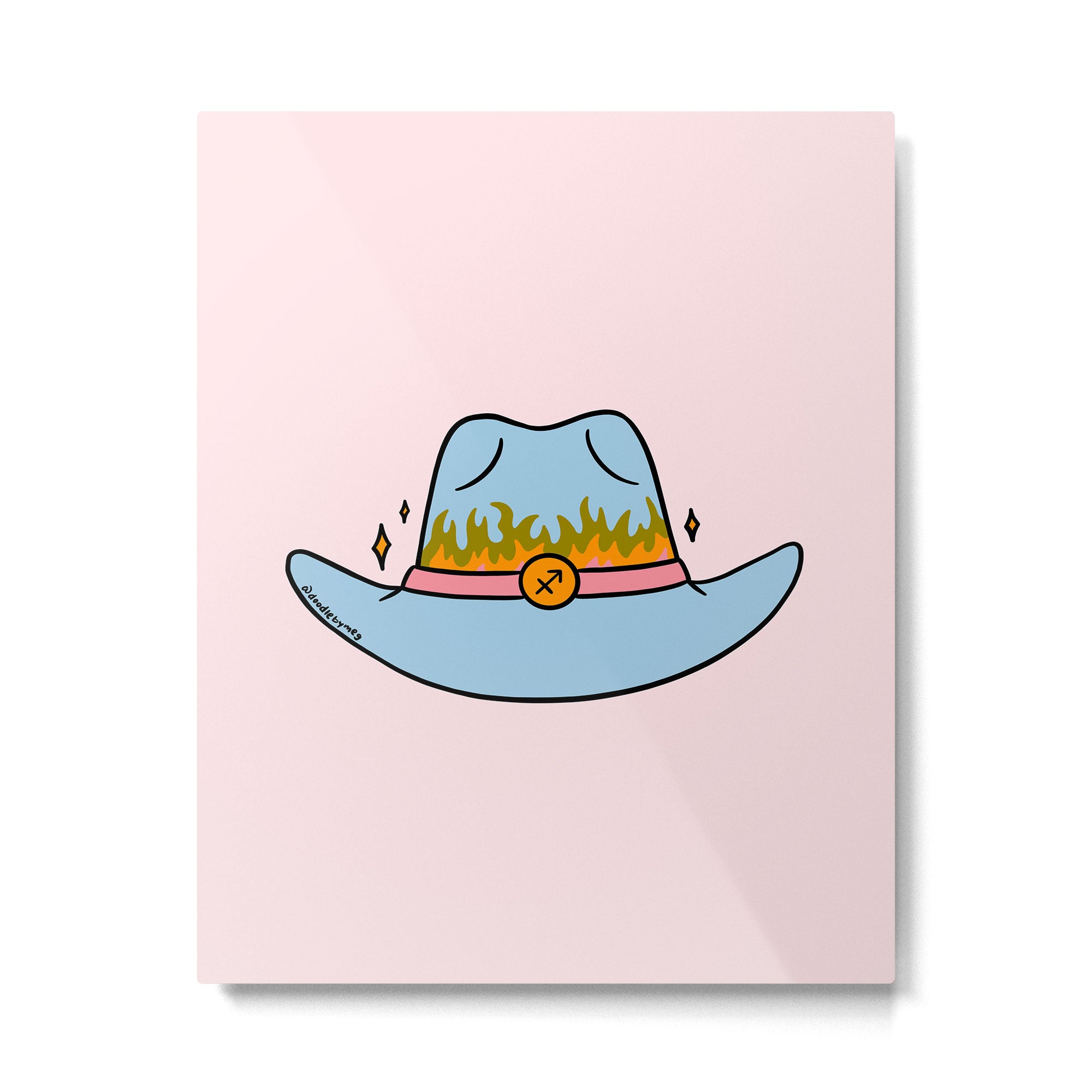 Sagittarius Cowboy Hat Metal Print Gallery Image 6