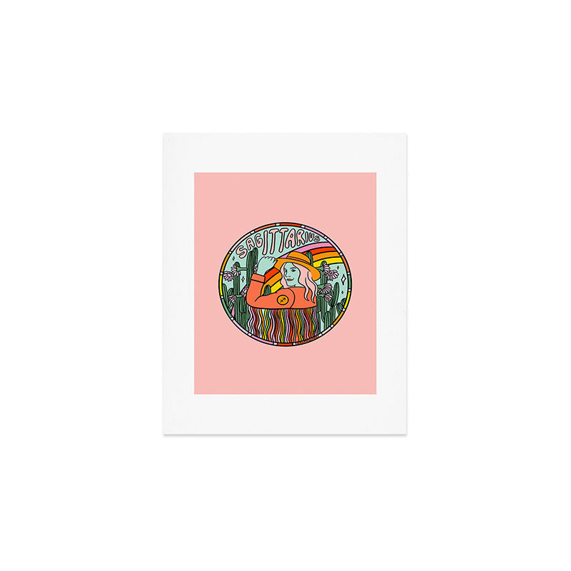 Sagittarius Cowgirl Art Print Gallery Image 1