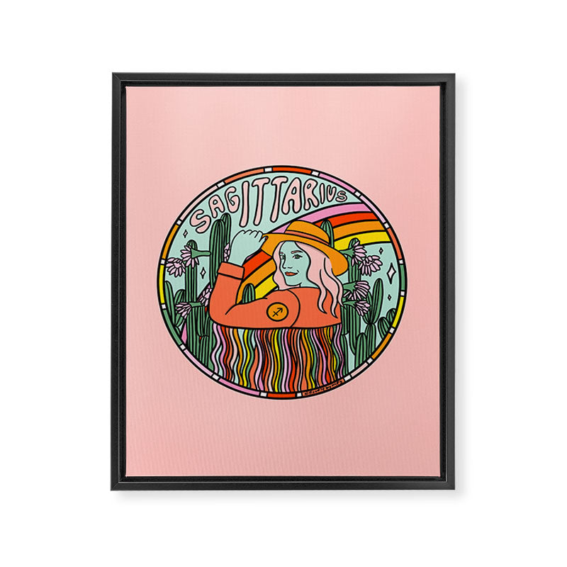 Sagittarius Cowgirl Framed Canvas Print Gallery Image 8