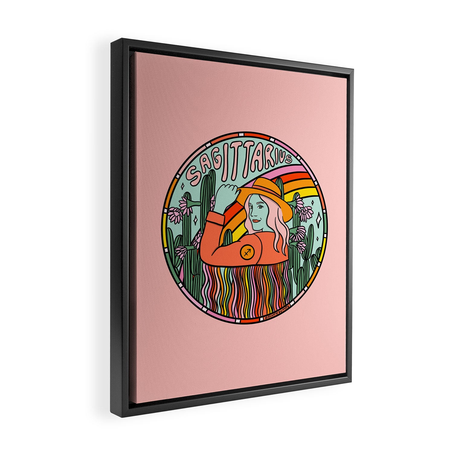 Sagittarius Cowgirl Framed Canvas Print Gallery Image 2