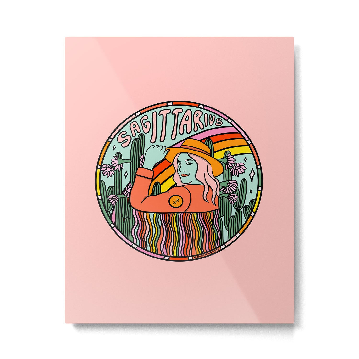 Sagittarius Cowgirl Metal Print Gallery Image 6