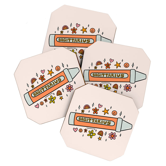 Sagittarius Crayon Coaster Gallery Image 1