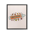 Sagittarius Crayon Framed Canvas Print Gallery Image 8