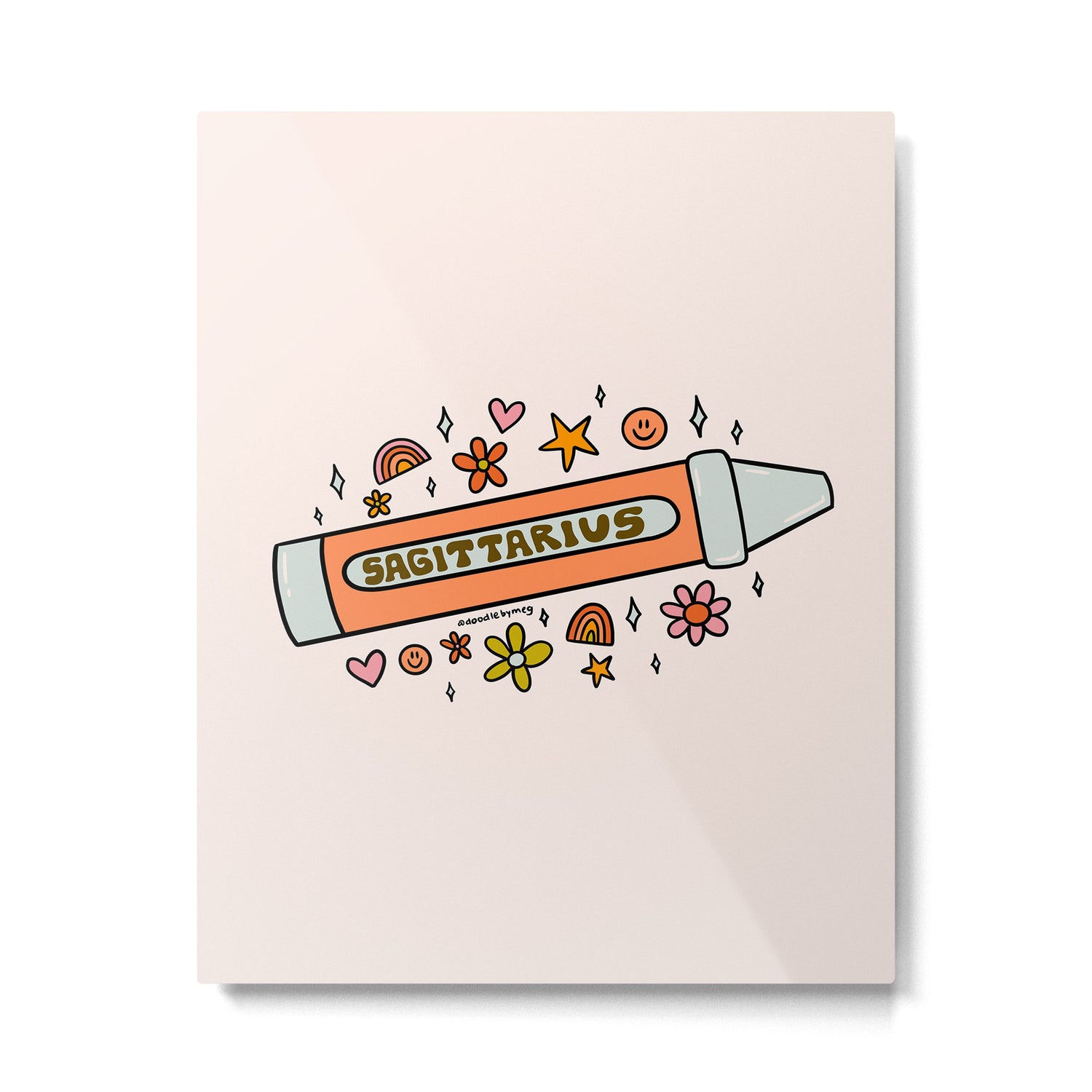 Sagittarius Crayon Metal Print Gallery Image 6