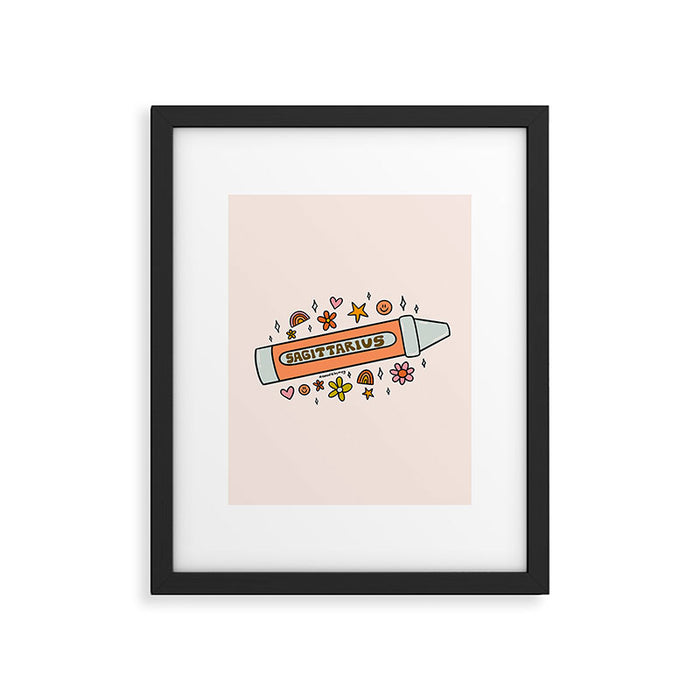 Sagittarius Crayon Framed Art Print Gallery Image 1