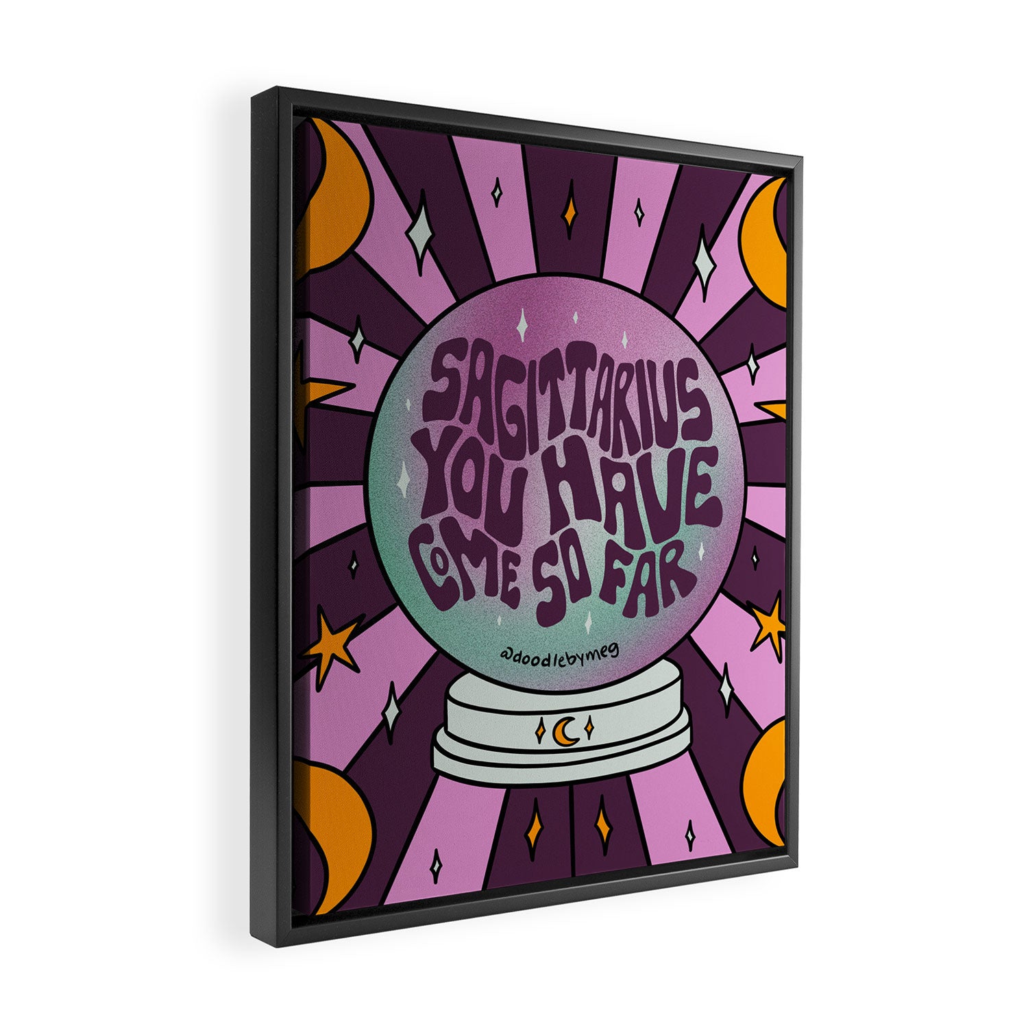 Sagittarius Crystal Ball Framed Canvas Print Gallery Image 2
