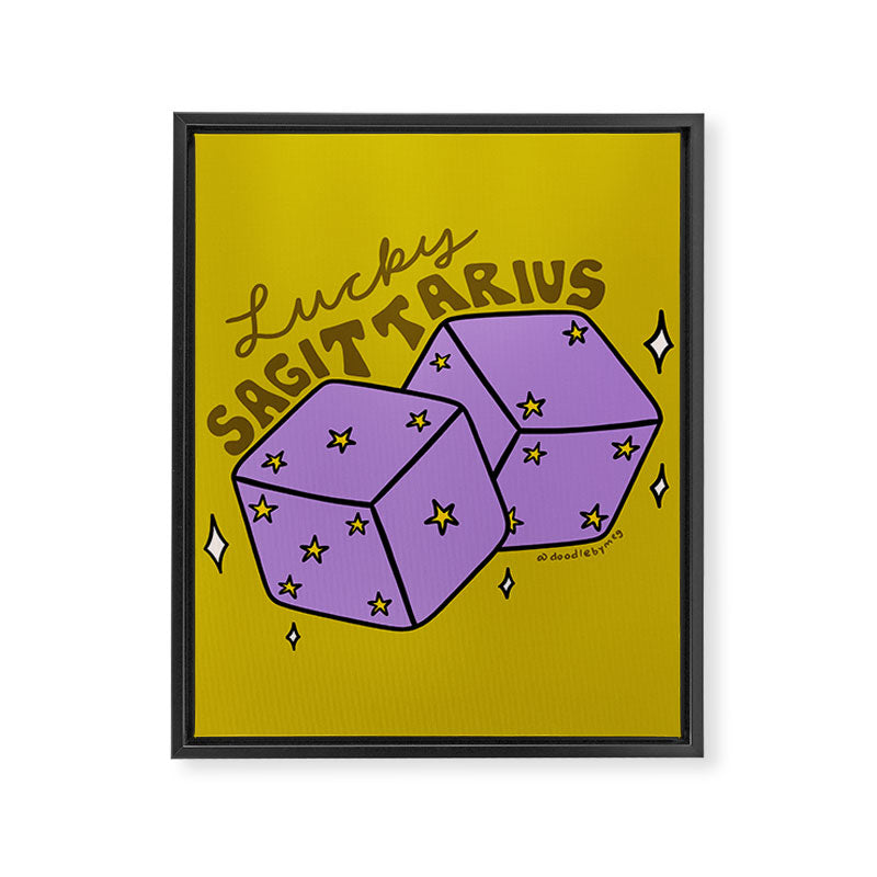 Sagittarius Dice Framed Canvas Print Gallery Image 8