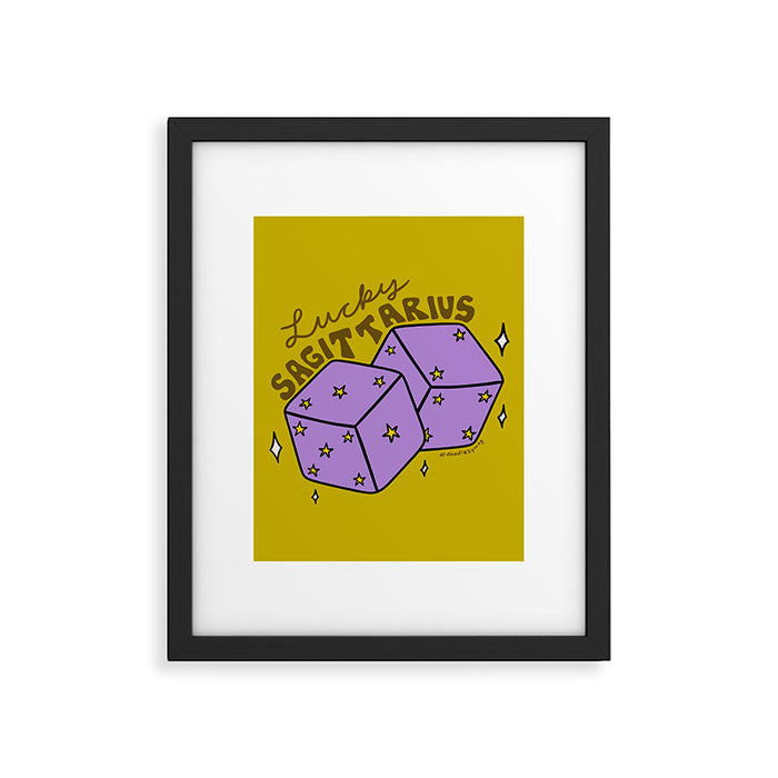 Sagittarius Dice Framed Art Print Gallery Image 1