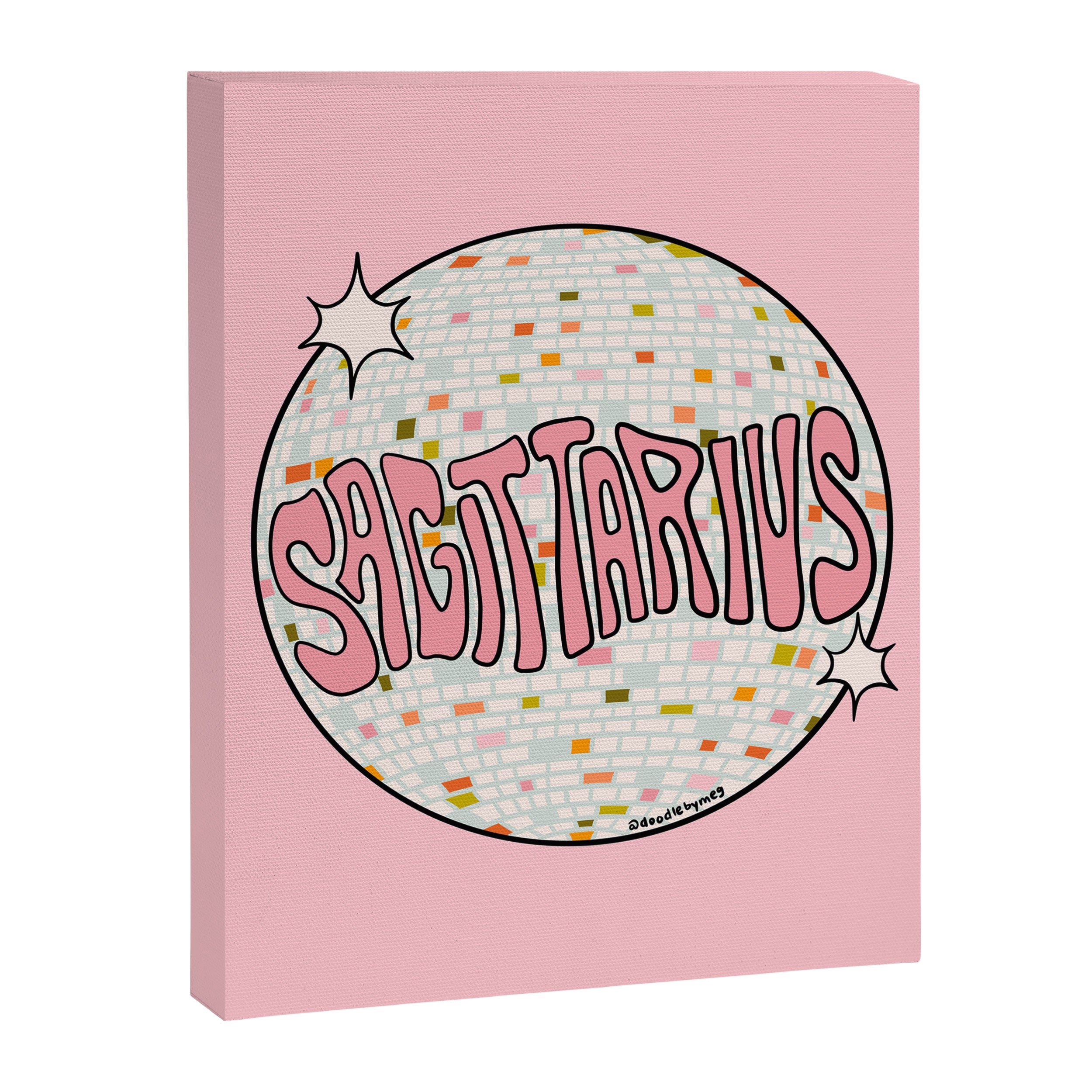 Sagittarius Disco Ball Canvas Print Gallery Image 8
