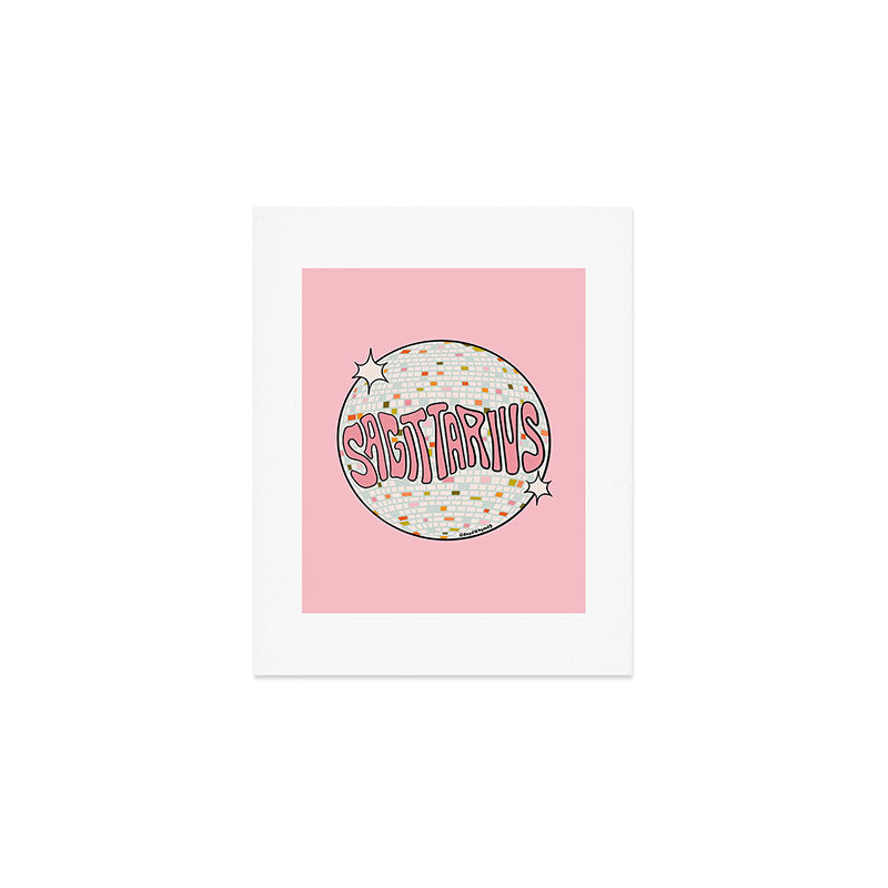 Sagittarius Disco Ball Art Print Gallery Image 1