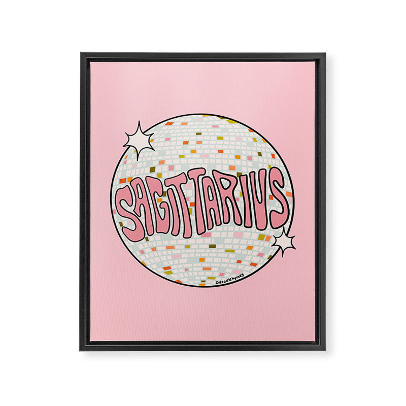 Sagittarius Disco Ball Framed Canvas Print Gallery Image 8