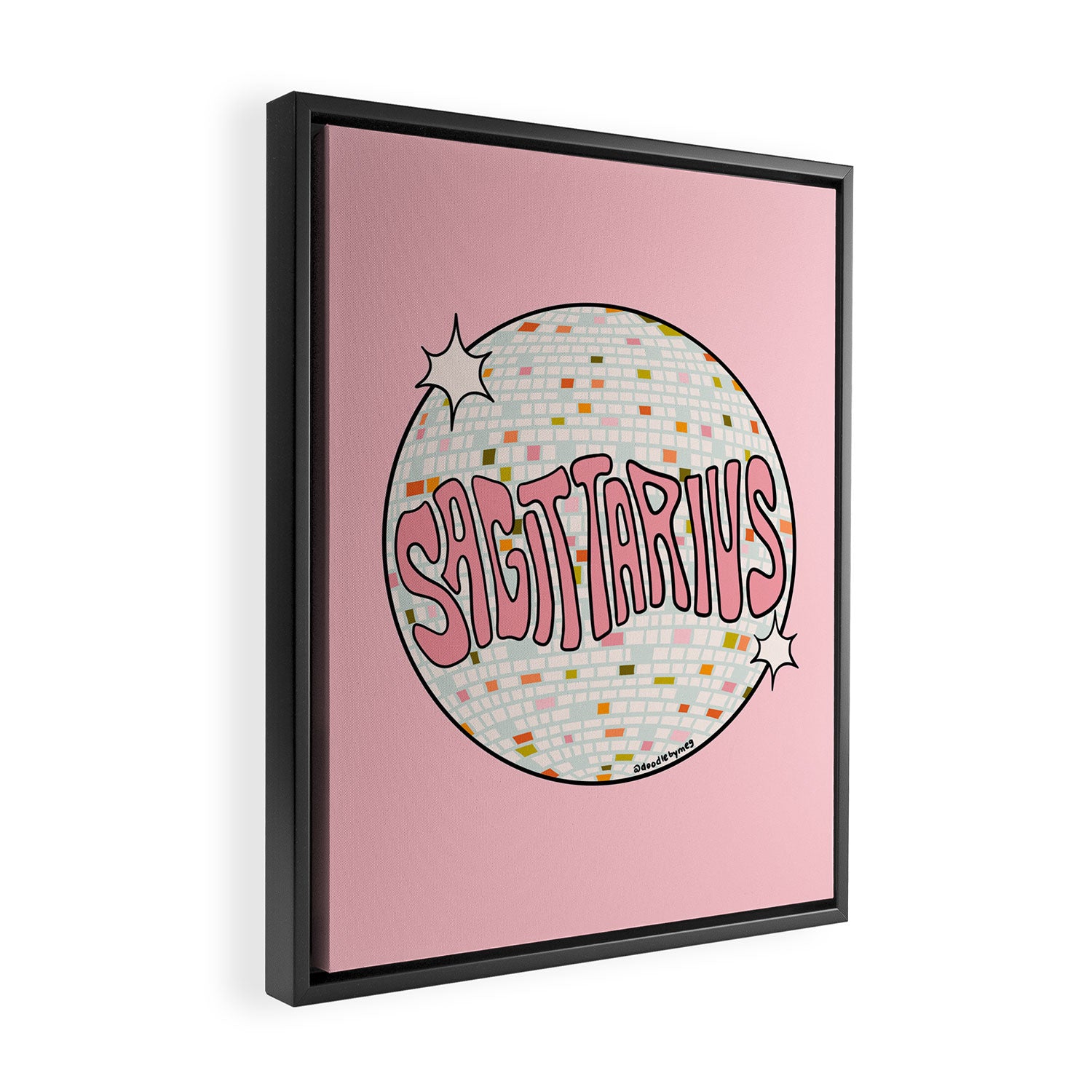 Sagittarius Disco Ball Framed Canvas Print Gallery Image 2