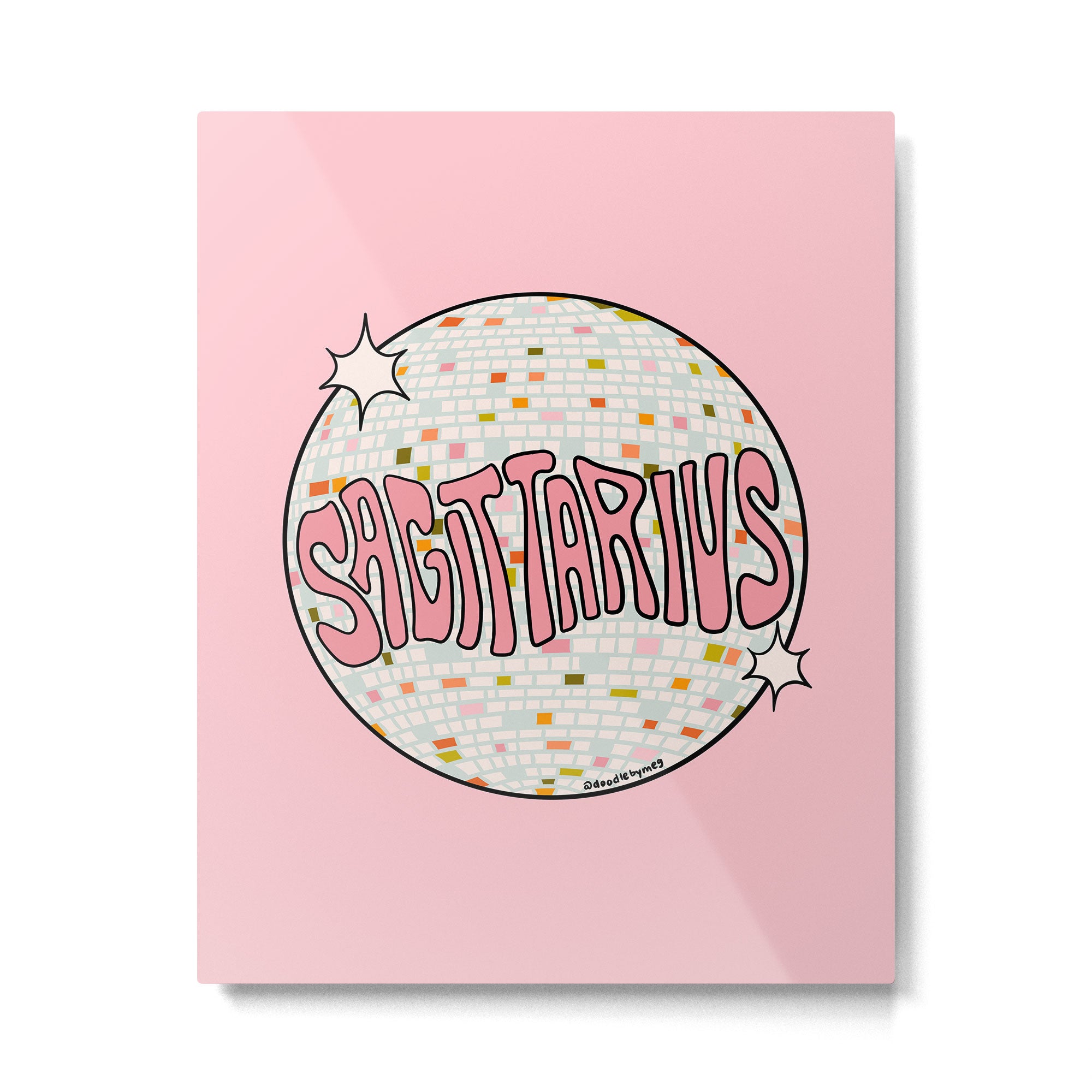 Sagittarius Disco Ball Metal Print Gallery Image 6