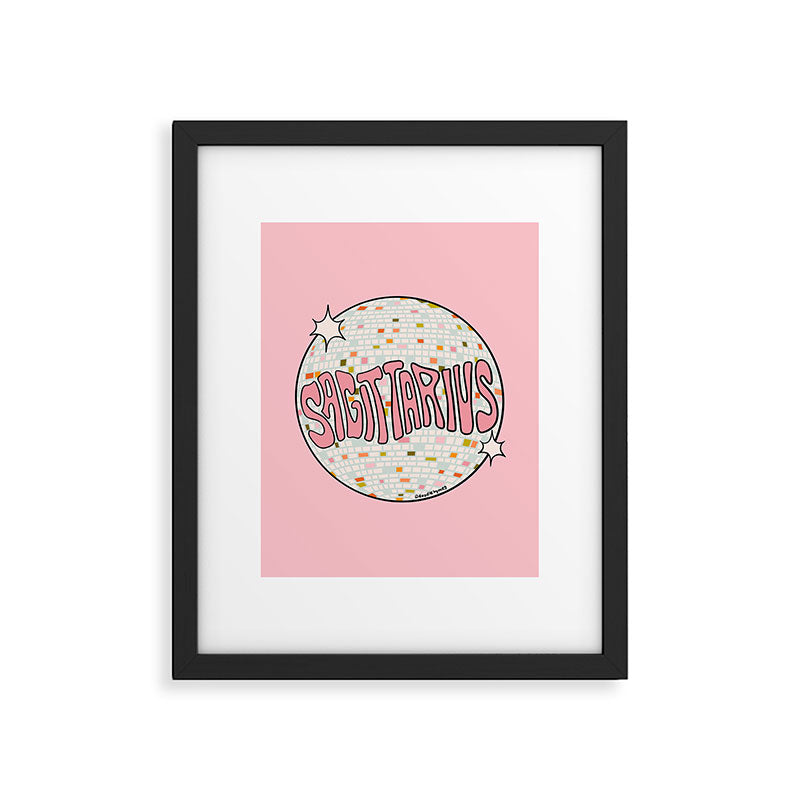 Sagittarius Disco Ball Framed Art Print Gallery Image 6