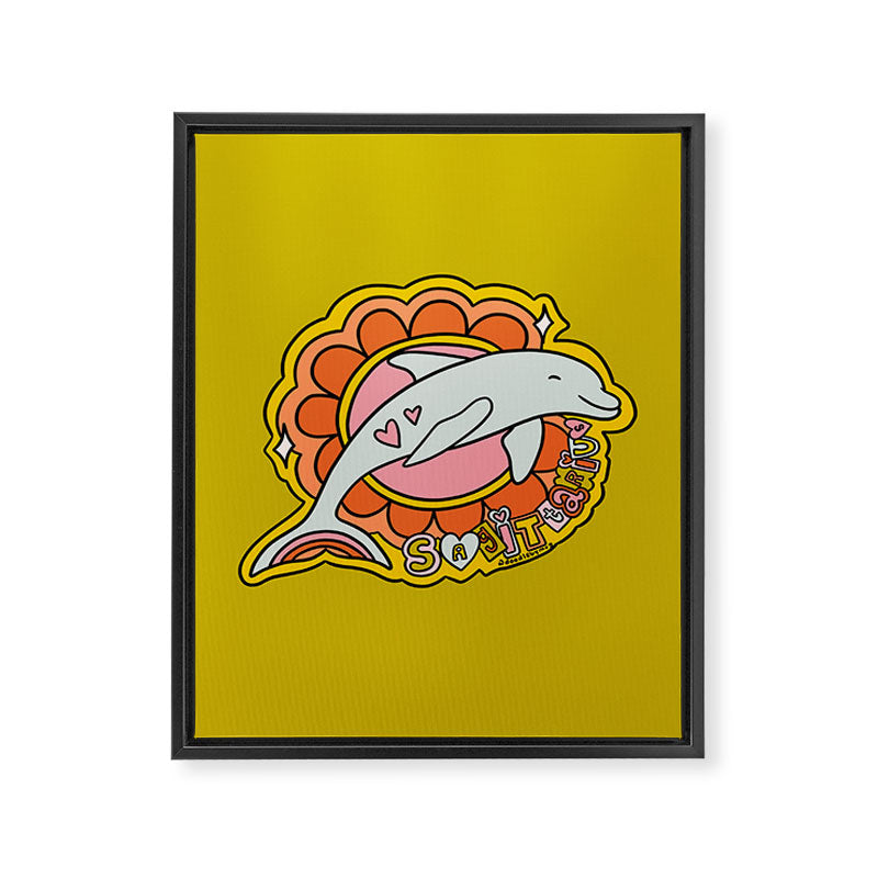 Sagittarius Dolphin Framed Canvas Print Gallery Image 8