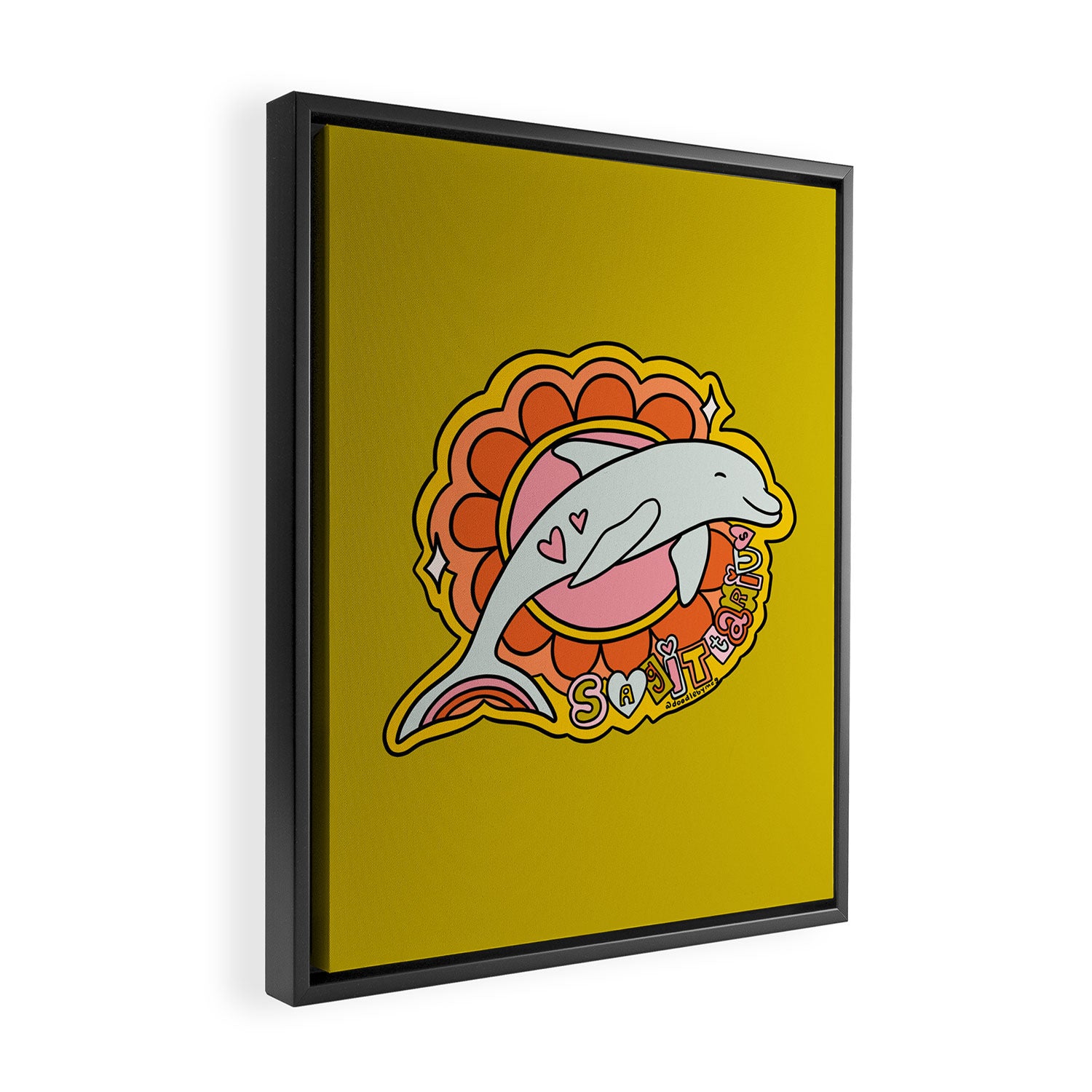 Sagittarius Dolphin Framed Canvas Print Gallery Image 2