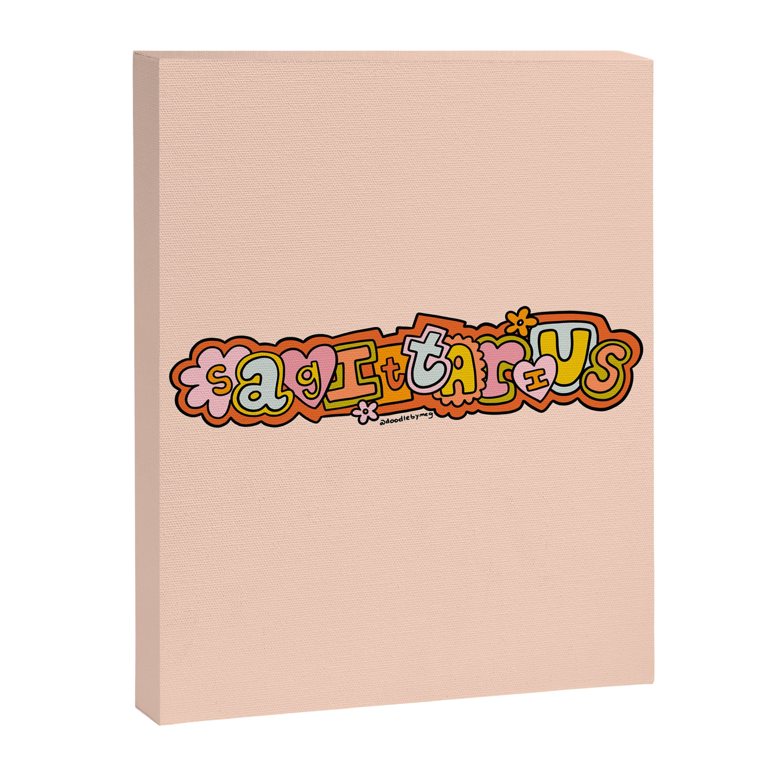 Sagittarius Doodle Letters Canvas Print Gallery Image 8
