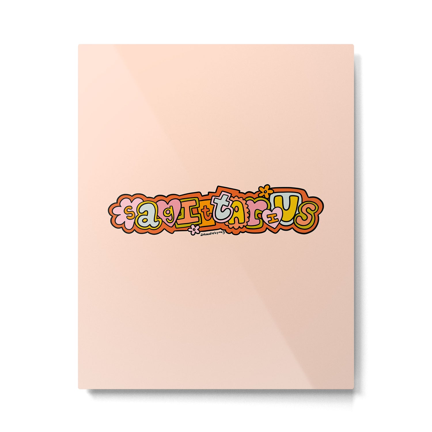 Sagittarius Doodle Letters Metal Print Gallery Image 6