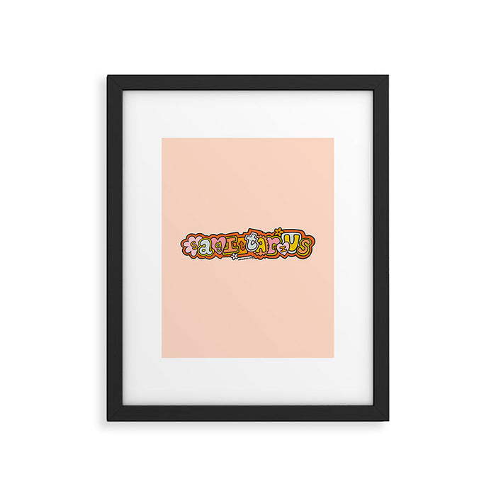 Sagittarius Doodle Letters Framed Art Print Gallery Image 1