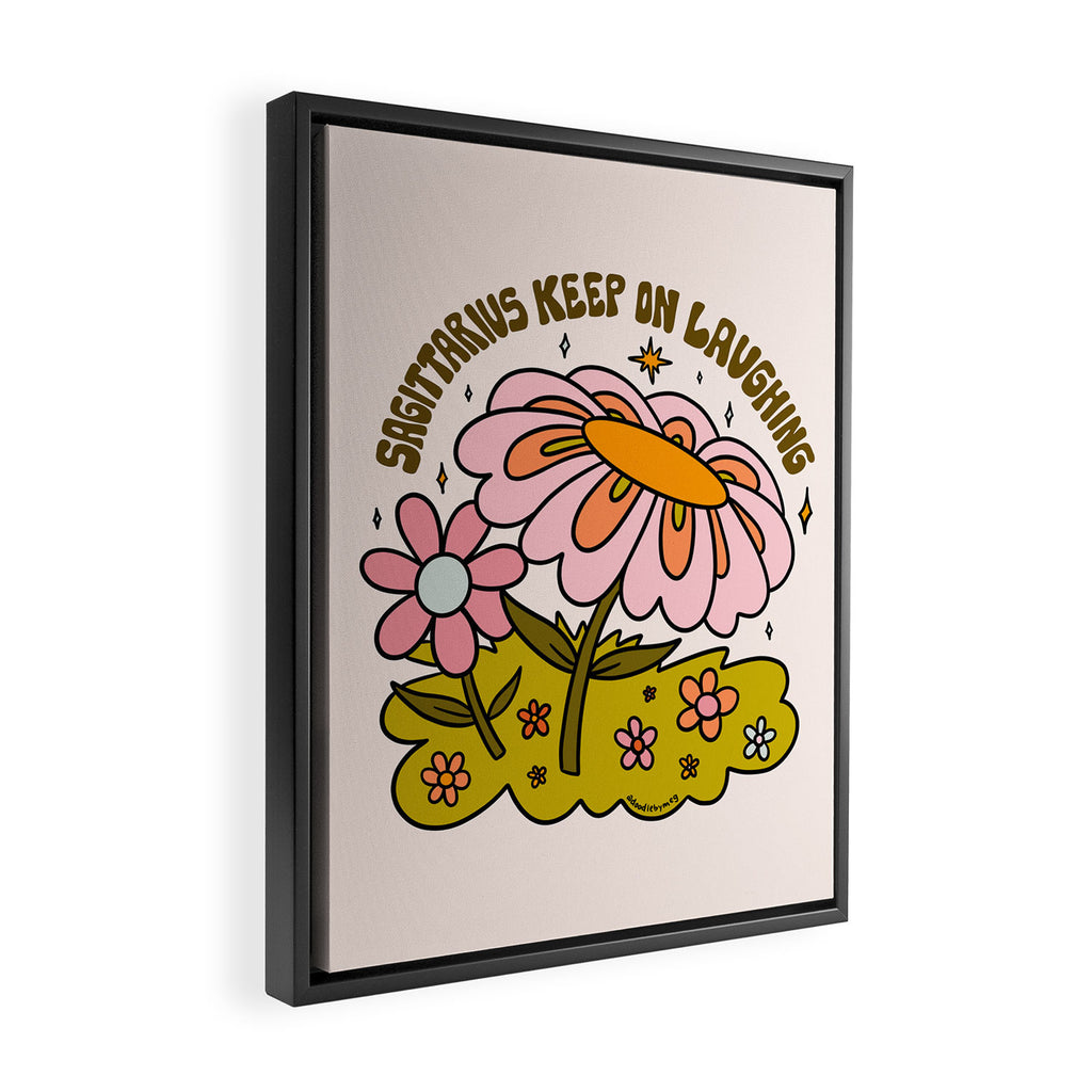Sagittarius Flower Framed Canvas Print Gallery Image 2