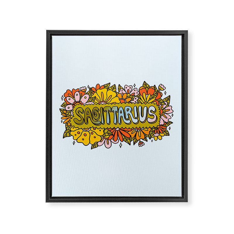 Sagittarius Flowers Framed Canvas Print Gallery Image 8