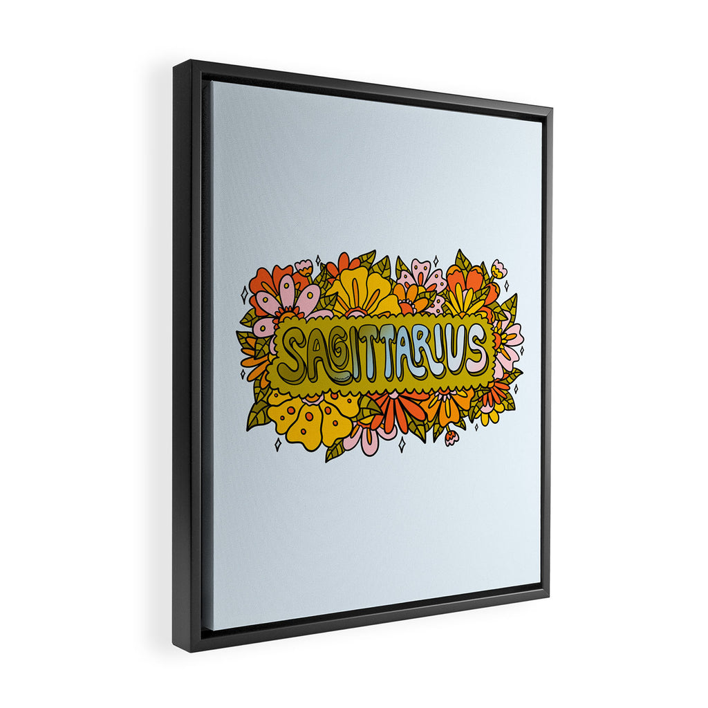 Sagittarius Flowers Framed Canvas Print Gallery Image 2