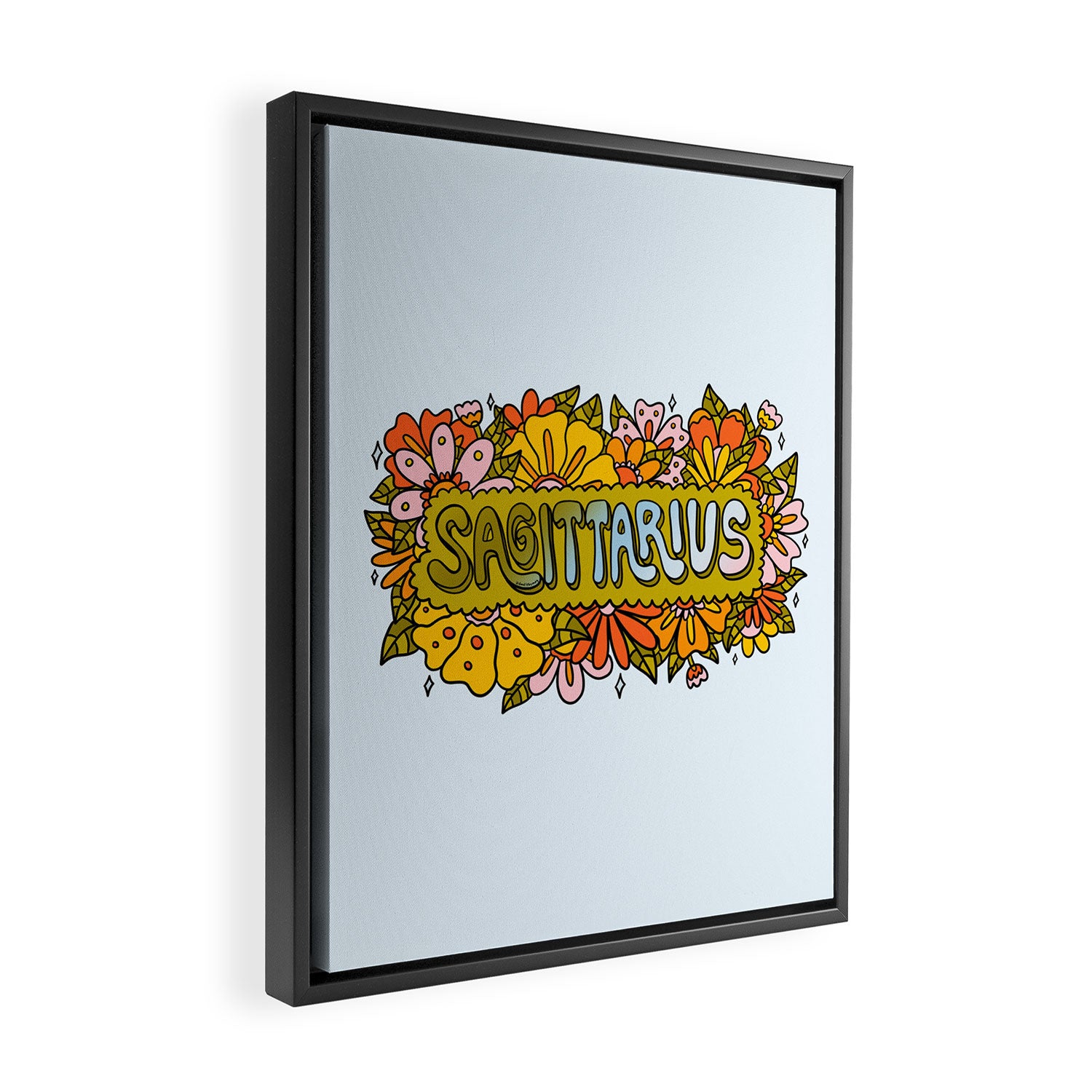 Sagittarius Flowers Framed Canvas Print Gallery Image 2