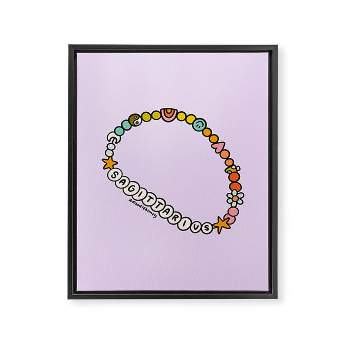 Sagittarius Friendship Bracelet Framed Canvas Print Gallery Image 1