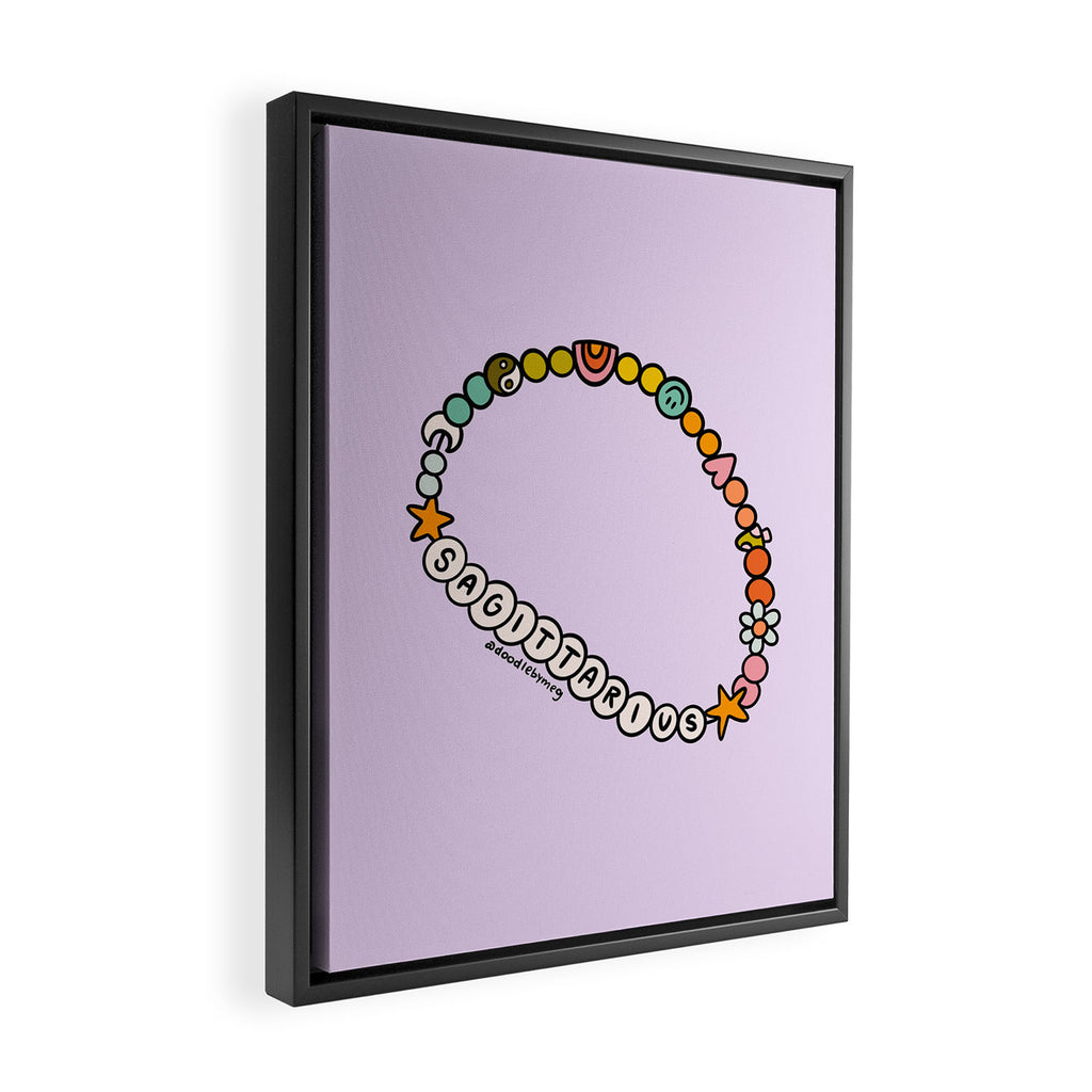 Sagittarius Friendship Bracelet Framed Canvas Print Gallery Image 2