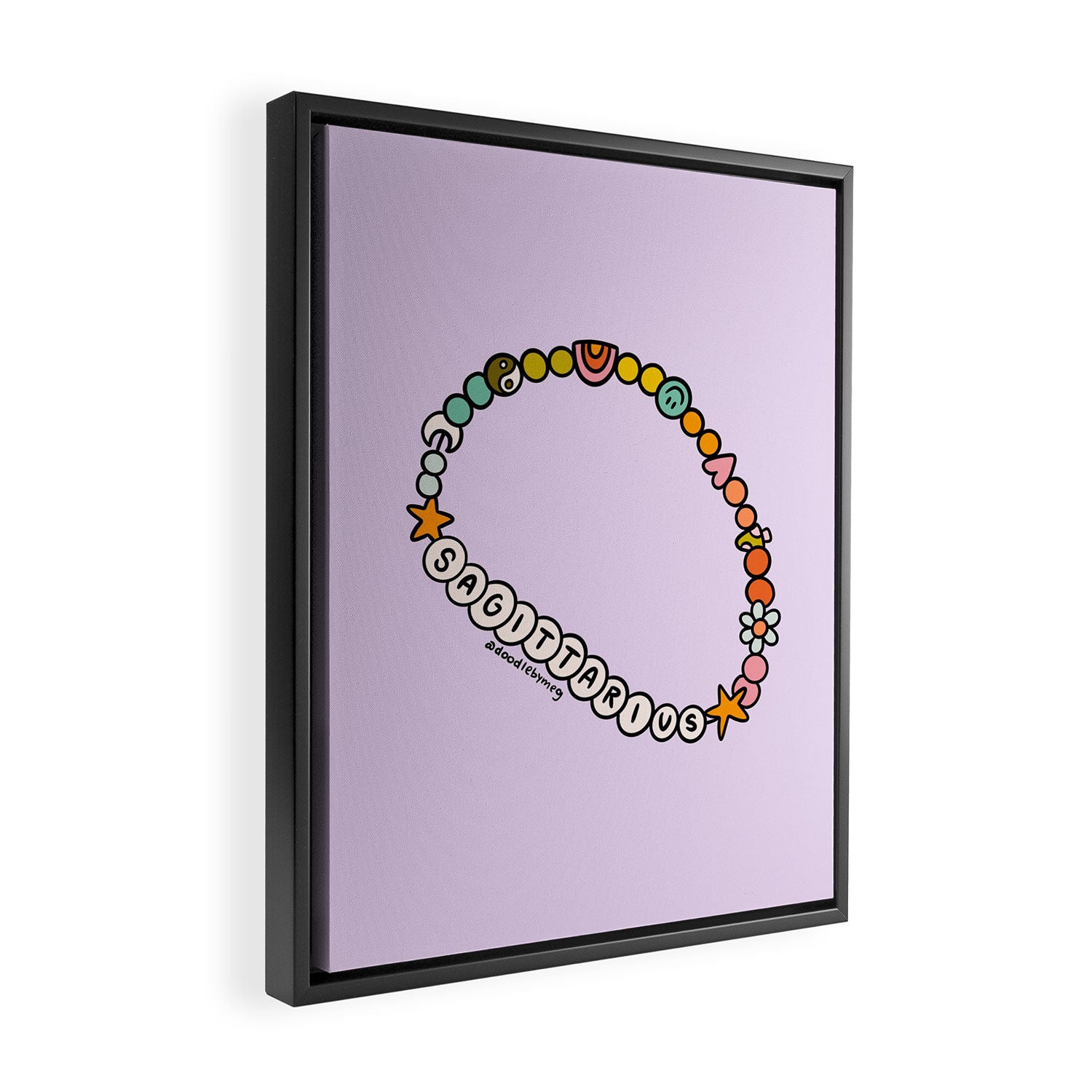 Sagittarius Friendship Bracelet Framed Canvas Print Gallery Image 2