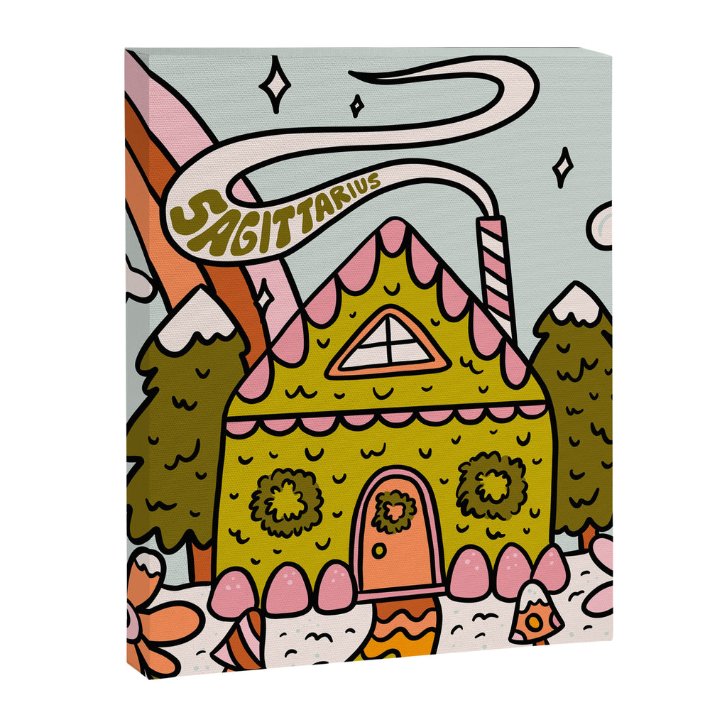 Sagittarius Gingerbread House Canvas Print Gallery Image 8