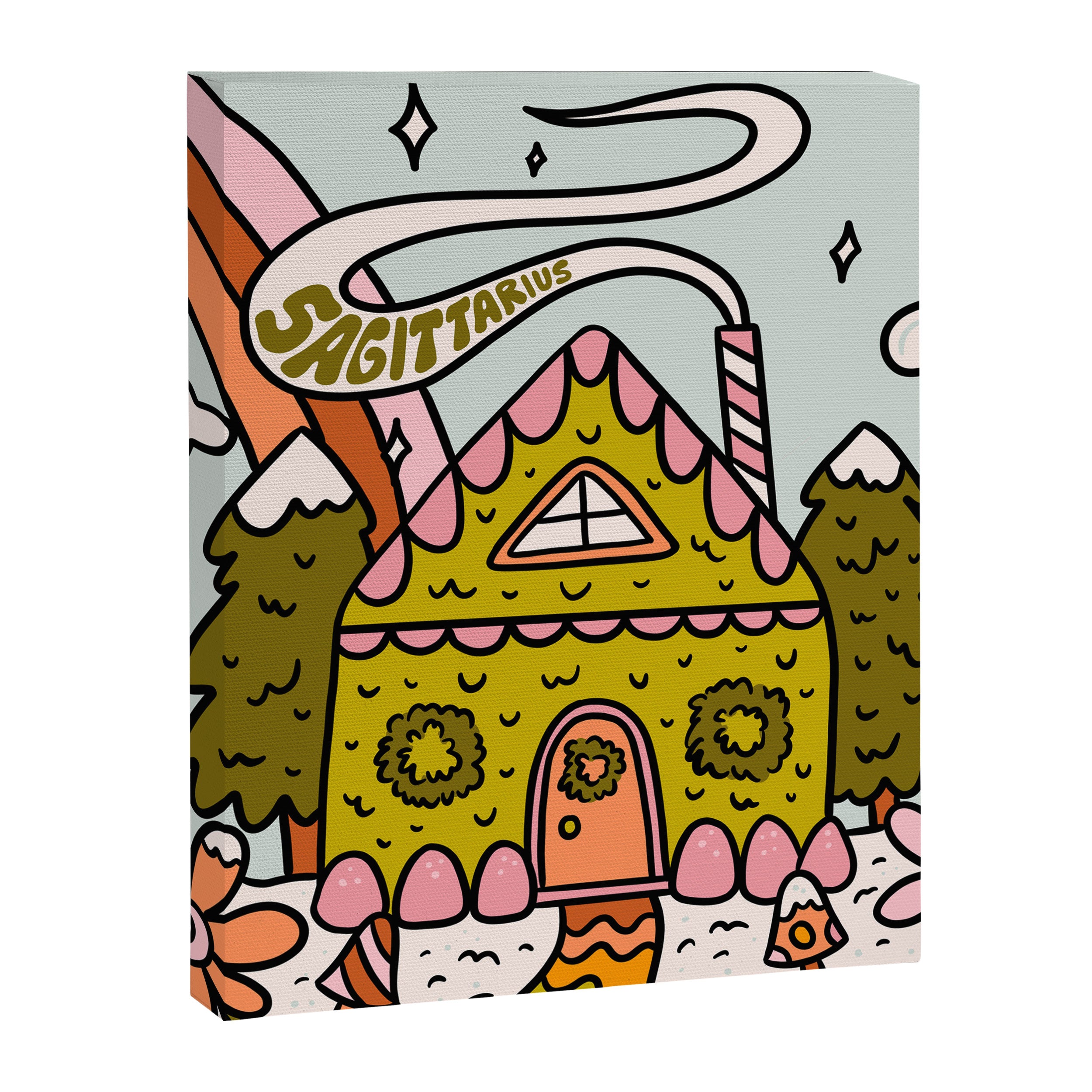 Sagittarius Gingerbread House Canvas Print Gallery Image 8