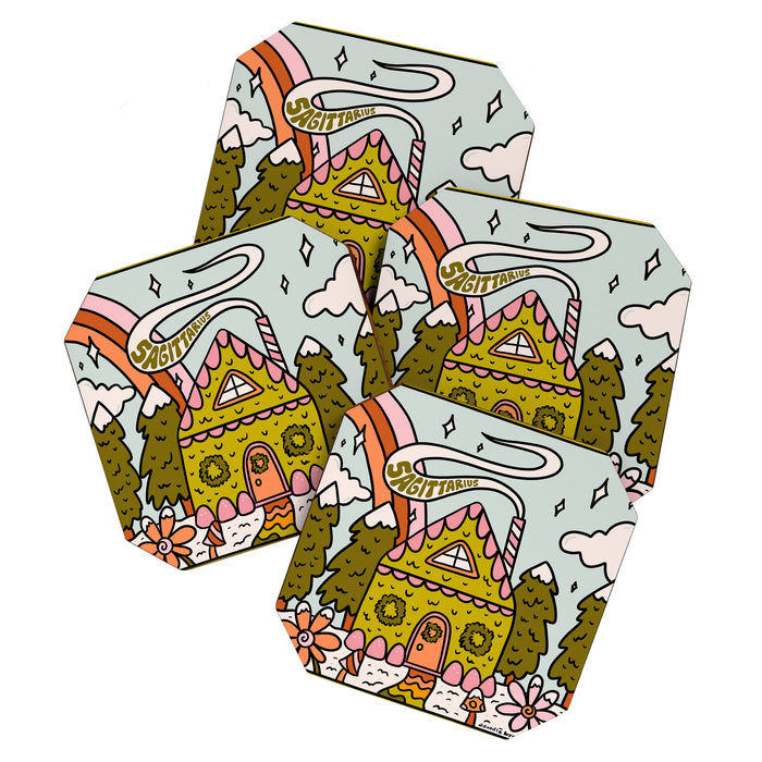 Sagittarius Gingerbread House Coaster Gallery Image 1