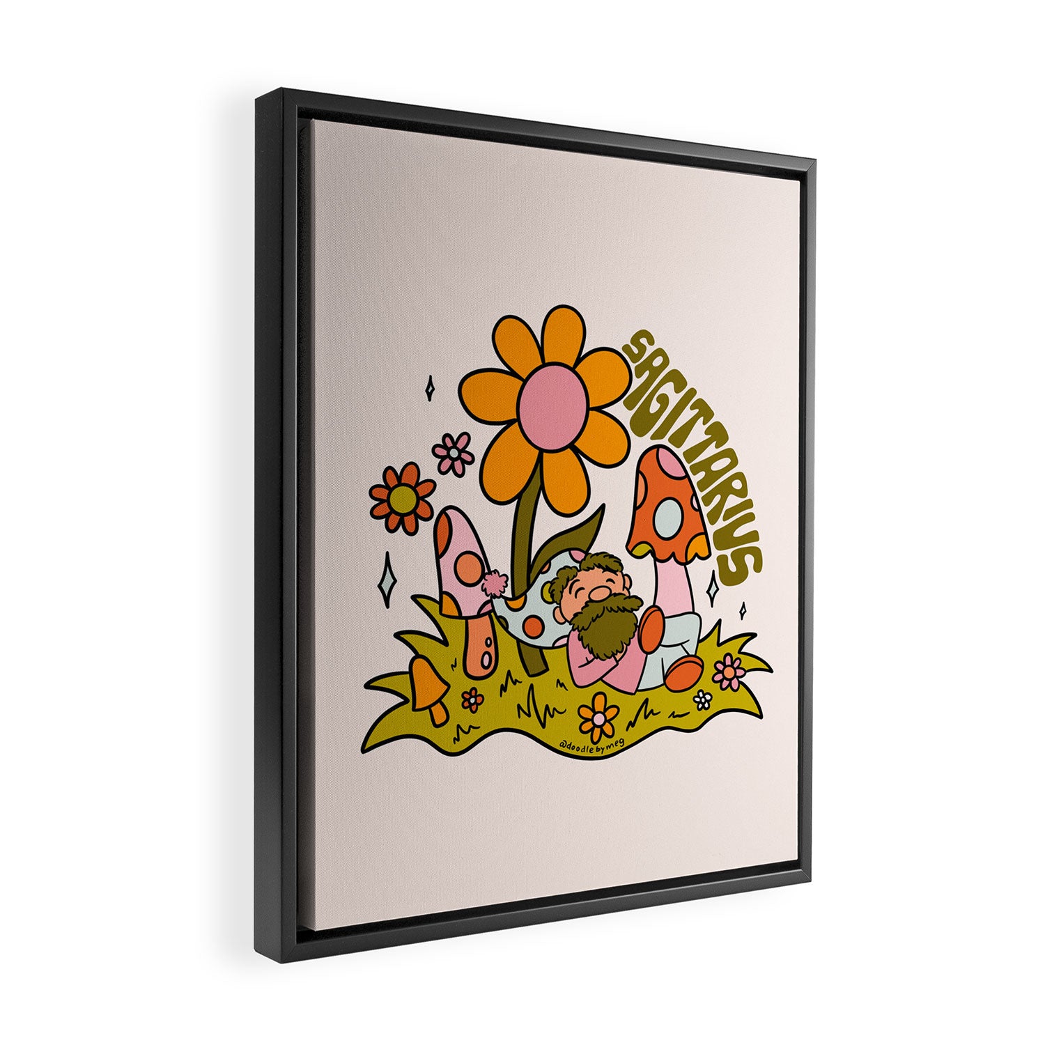 Sagittarius Gnome Framed Canvas Print Gallery Image 2