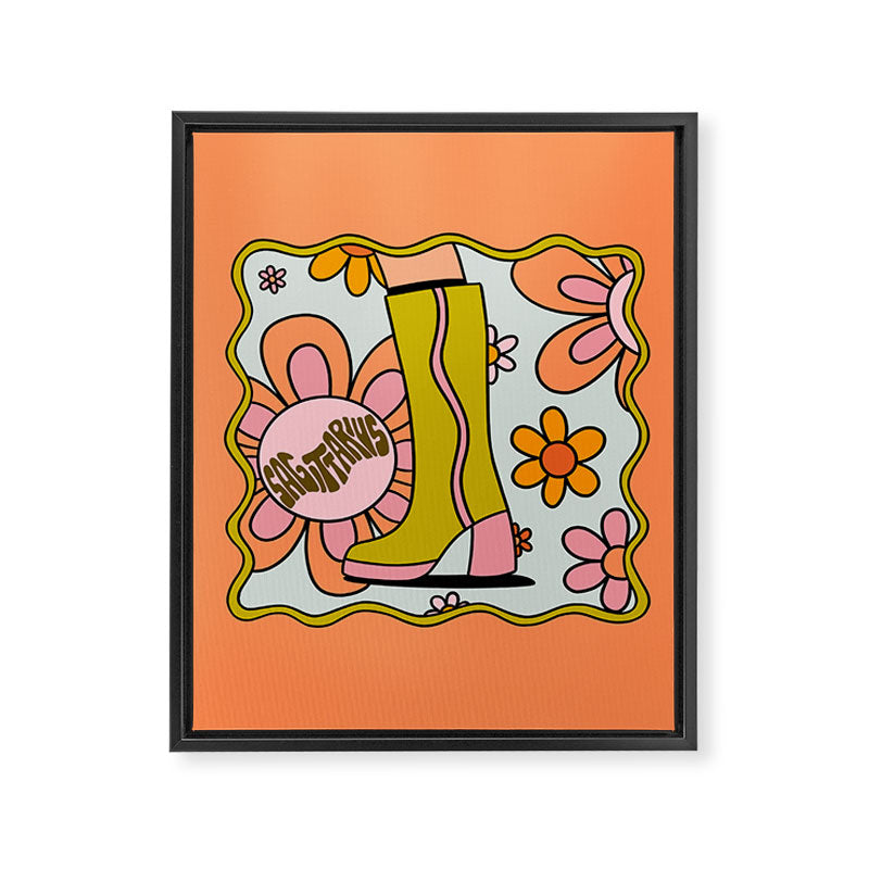 Sagittarius Groovy Boot Framed Canvas Print Gallery Image 8