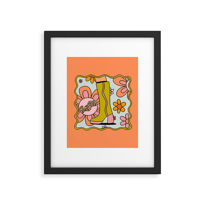 Sagittarius Groovy Boot Framed Art Print Gallery Image 1
