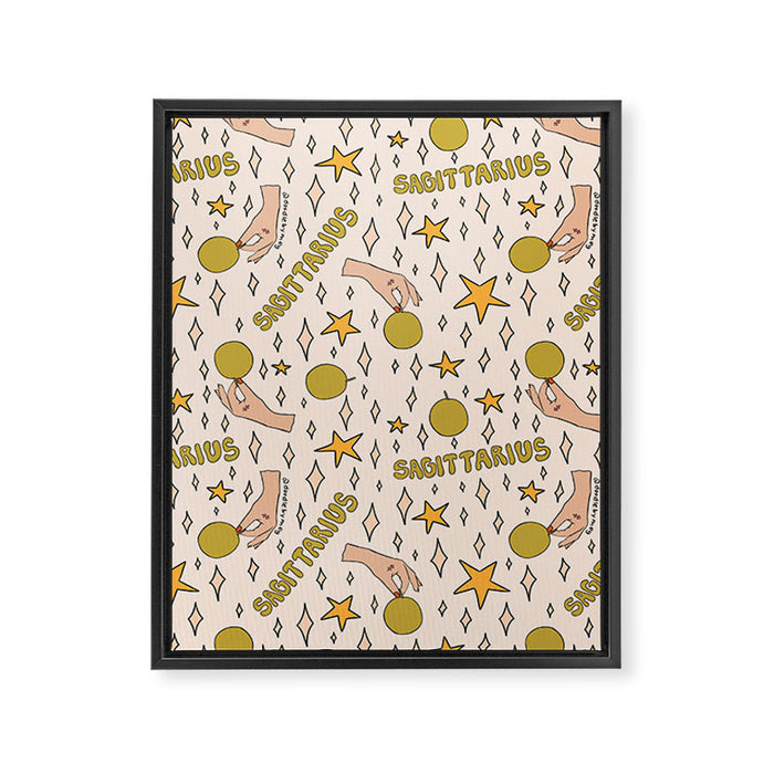 Sagittarius Guava Print Framed Canvas Print Gallery Image 1