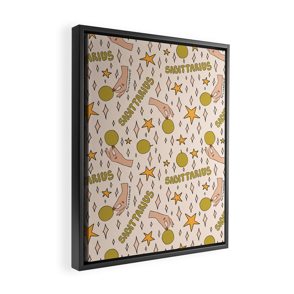 Sagittarius Guava Print Framed Canvas Print Gallery Image 2