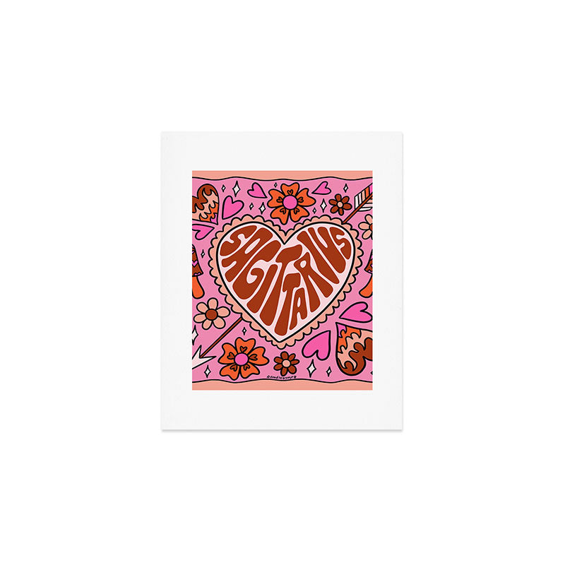 Sagittarius Heart Art Print Gallery Image 1