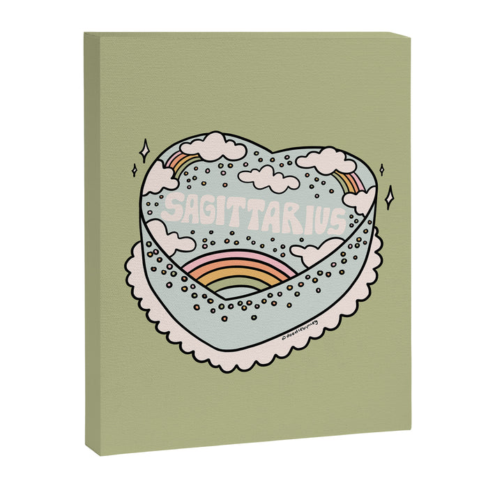Sagittarius Heart Cake Canvas Print Gallery Image 1