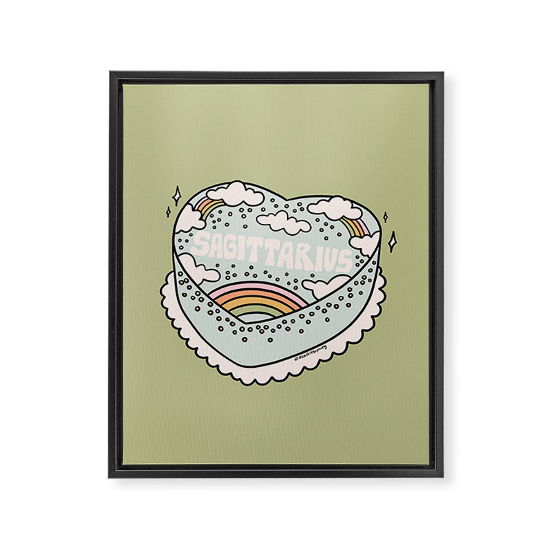 Sagittarius Heart Cake Framed Canvas Print Gallery Image 8
