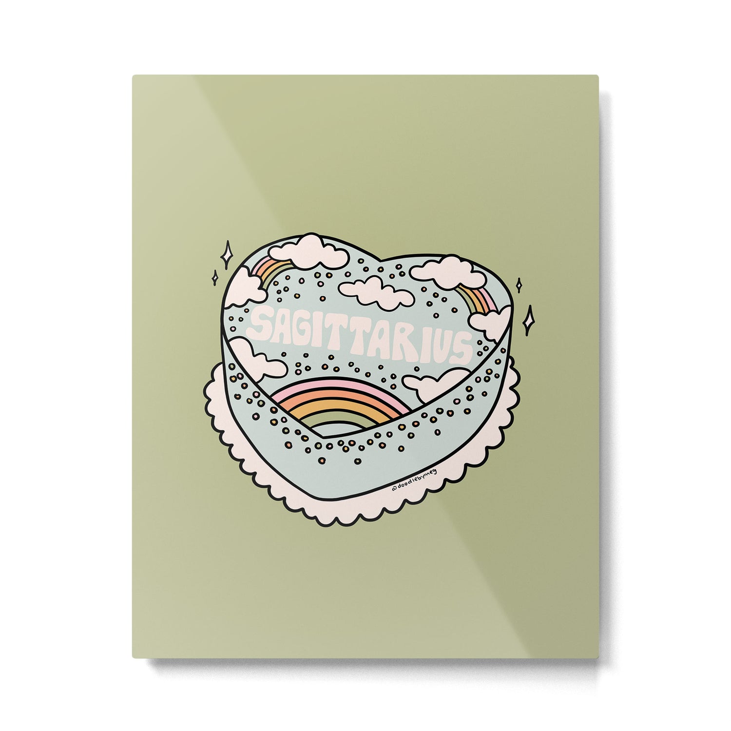 Sagittarius Heart Cake Metal Print Gallery Image 6