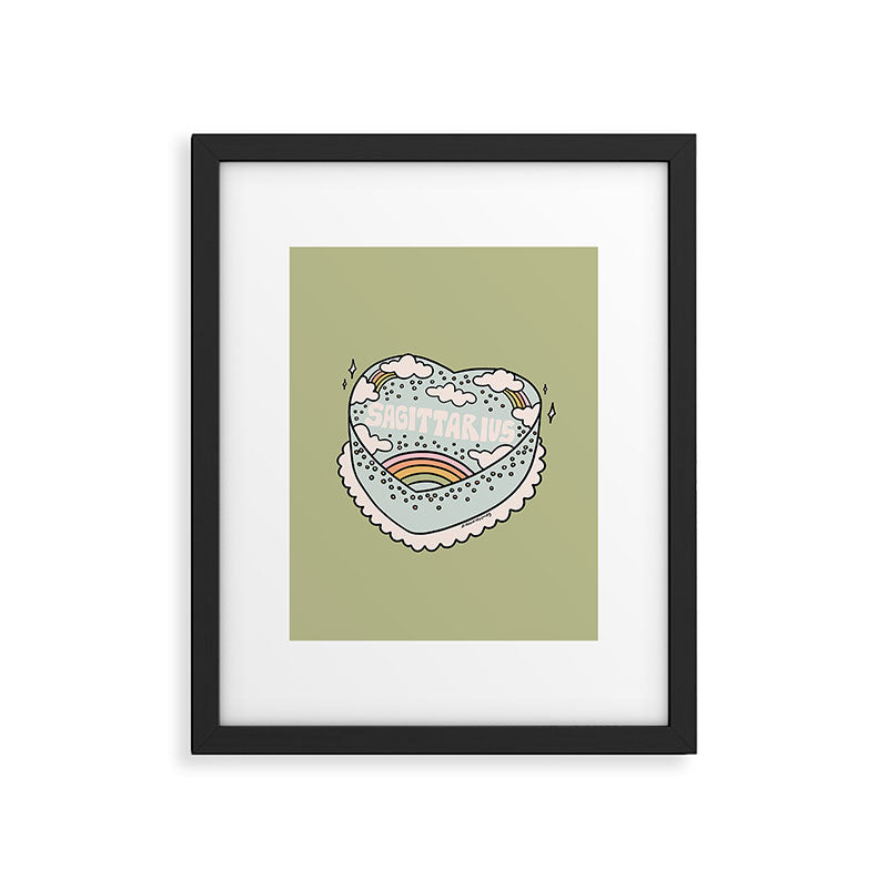 Sagittarius Heart Cake Framed Art Print Gallery Image 6