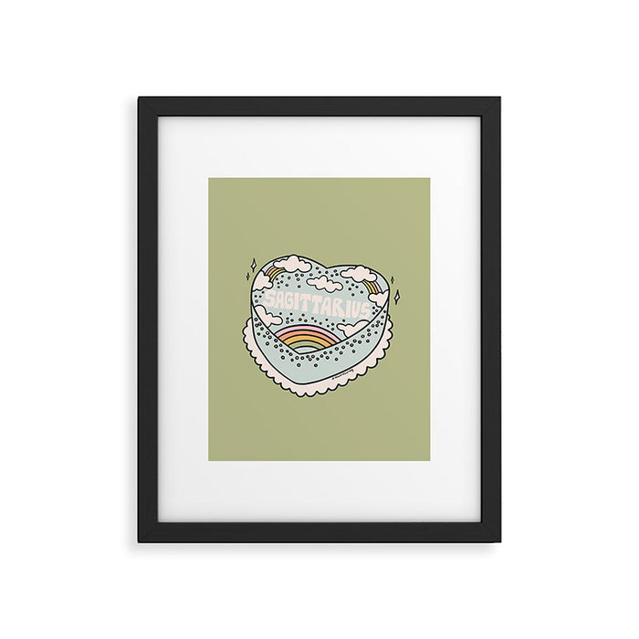 Sagittarius Heart Cake Framed Art Print Gallery Image 1